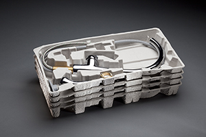 Molded Fiber Packaging for a Faucet by Molded Fiber Technology (MFT)